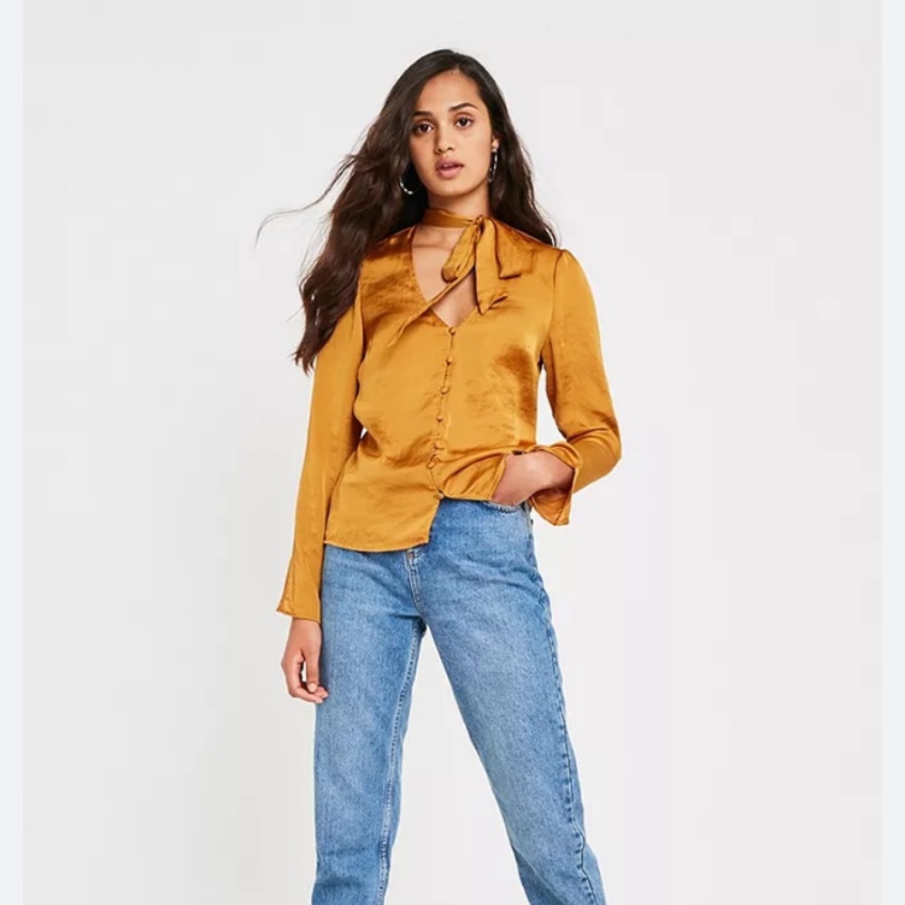 Urban Outfitters Florence Tie-Neck Blouse